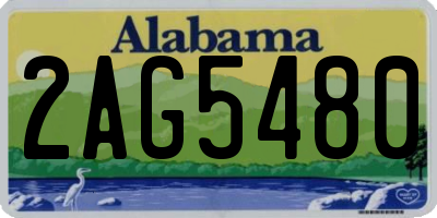 AL license plate 2AG5480