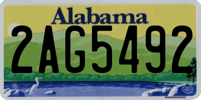 AL license plate 2AG5492