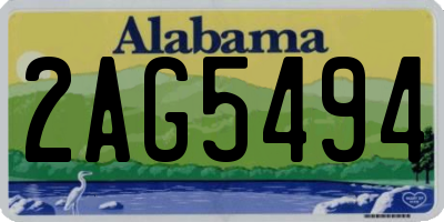 AL license plate 2AG5494