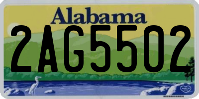 AL license plate 2AG5502
