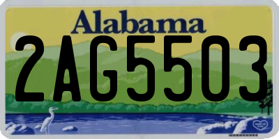 AL license plate 2AG5503