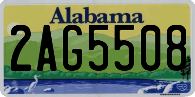 AL license plate 2AG5508