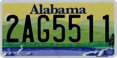 AL license plate 2AG5511