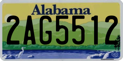 AL license plate 2AG5512