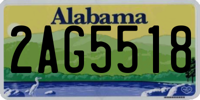AL license plate 2AG5518
