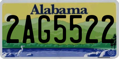 AL license plate 2AG5522