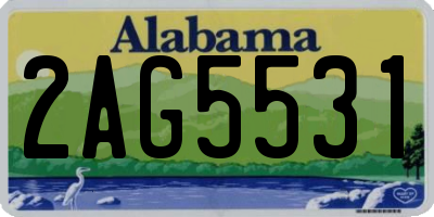 AL license plate 2AG5531