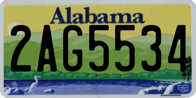 AL license plate 2AG5534