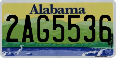 AL license plate 2AG5536