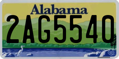 AL license plate 2AG5540