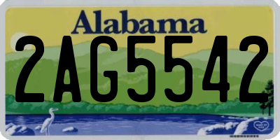 AL license plate 2AG5542
