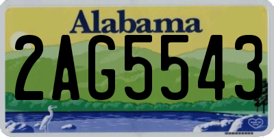 AL license plate 2AG5543