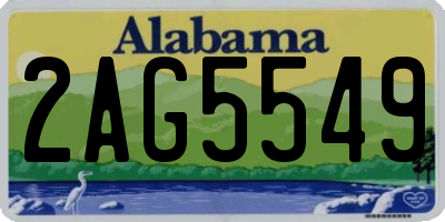 AL license plate 2AG5549