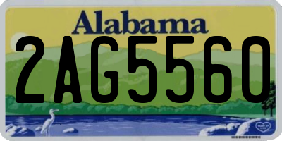 AL license plate 2AG5560