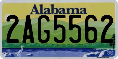 AL license plate 2AG5562