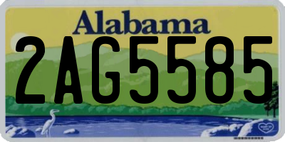 AL license plate 2AG5585
