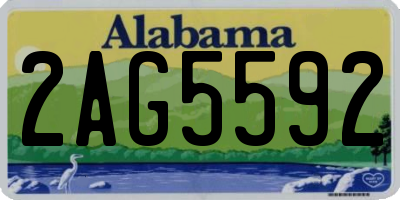 AL license plate 2AG5592