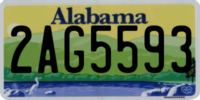 AL license plate 2AG5593