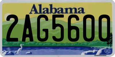 AL license plate 2AG5600