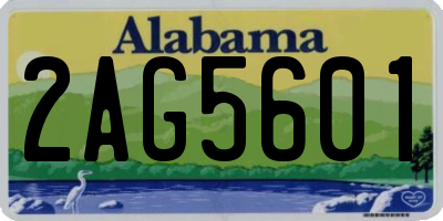 AL license plate 2AG5601