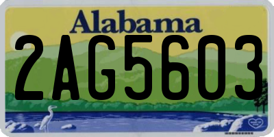 AL license plate 2AG5603