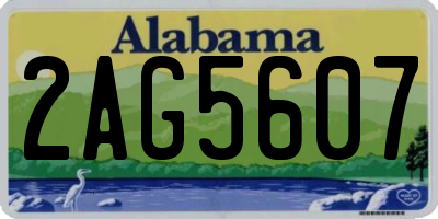 AL license plate 2AG5607