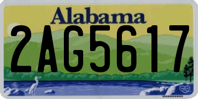 AL license plate 2AG5617