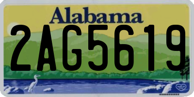 AL license plate 2AG5619