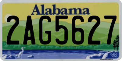AL license plate 2AG5627