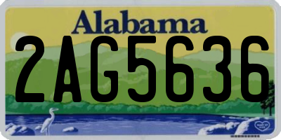 AL license plate 2AG5636