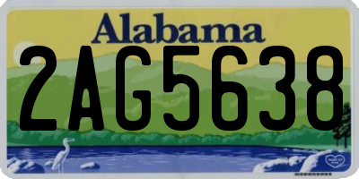 AL license plate 2AG5638