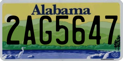 AL license plate 2AG5647