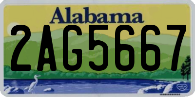 AL license plate 2AG5667