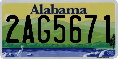AL license plate 2AG5671