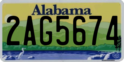 AL license plate 2AG5674