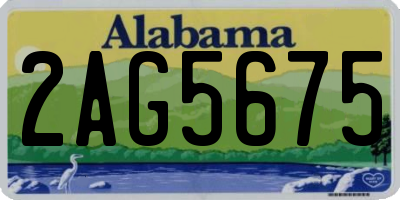 AL license plate 2AG5675