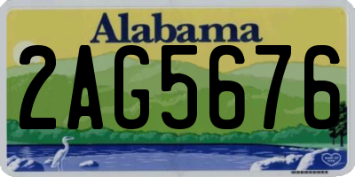 AL license plate 2AG5676