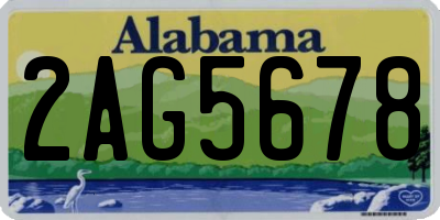 AL license plate 2AG5678