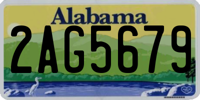 AL license plate 2AG5679