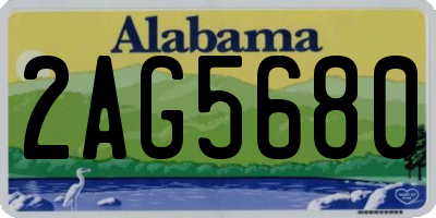 AL license plate 2AG5680