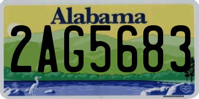 AL license plate 2AG5683