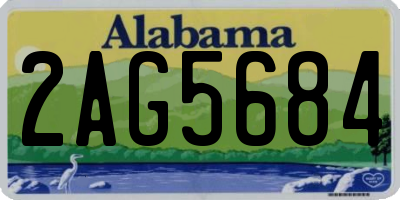 AL license plate 2AG5684