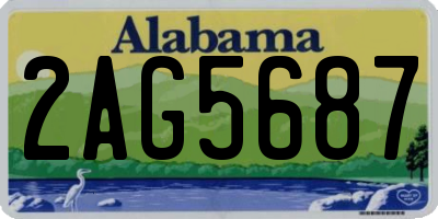 AL license plate 2AG5687