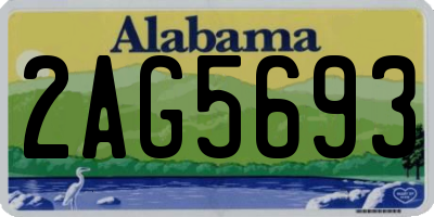 AL license plate 2AG5693