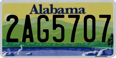 AL license plate 2AG5707