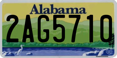 AL license plate 2AG5710