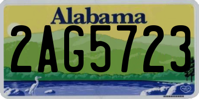 AL license plate 2AG5723