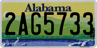 AL license plate 2AG5733