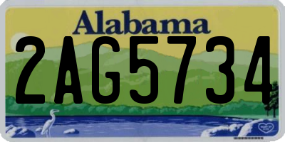 AL license plate 2AG5734
