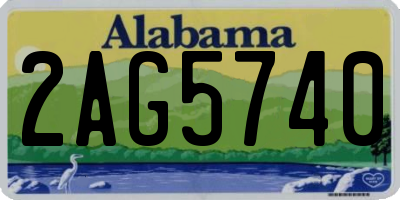 AL license plate 2AG5740